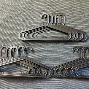 16pc Set of Black hangers